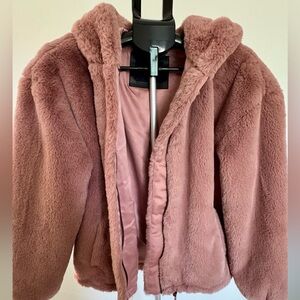 Lucky Brand Women's Soft Faux Fur Hooded Jacket - Small